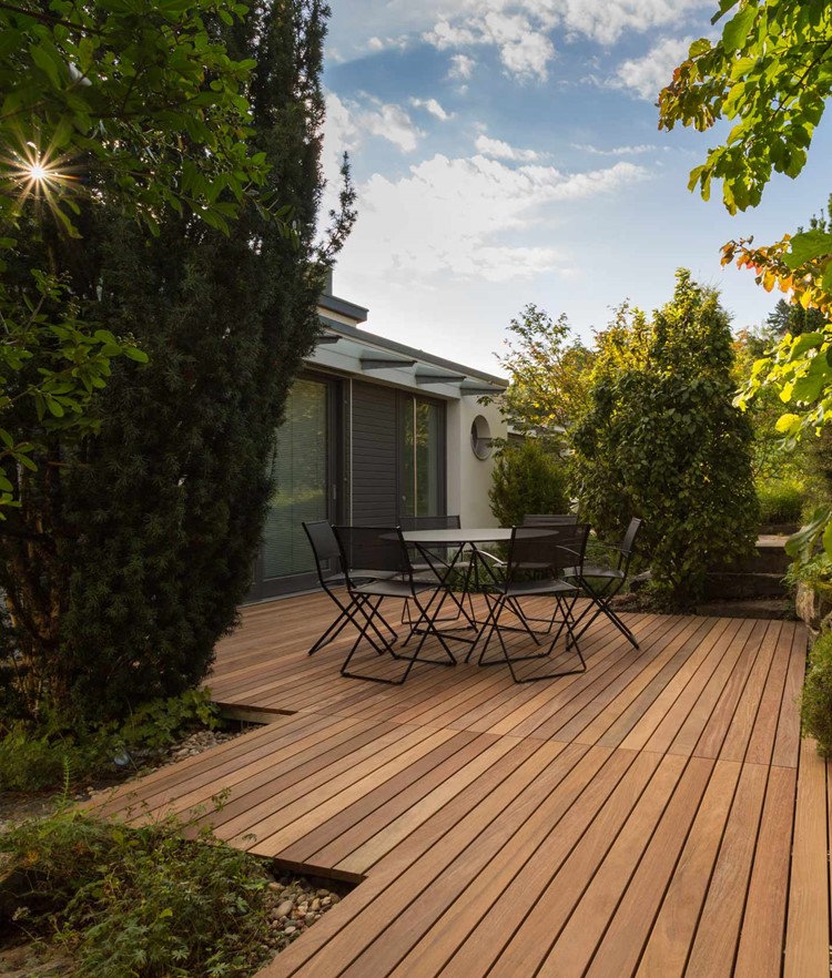 Terrasse Cumaru Contemporary Terrace Balcony Nantes By Bnc Agencement Houzz Ie