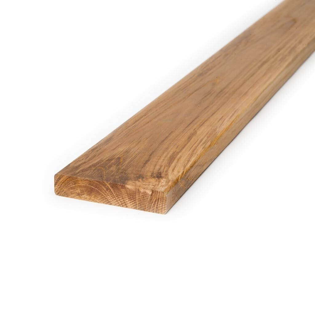 salami Surrey adopteren Gladde teakhouten plank, meubelhout 95 mm breed