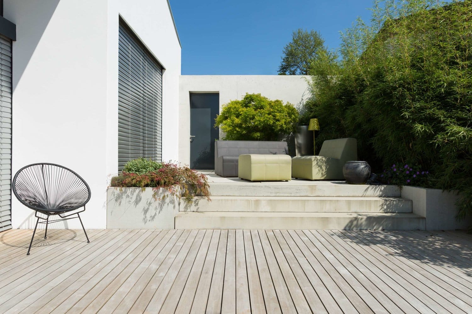 Terrassenelemente aus Teakholz