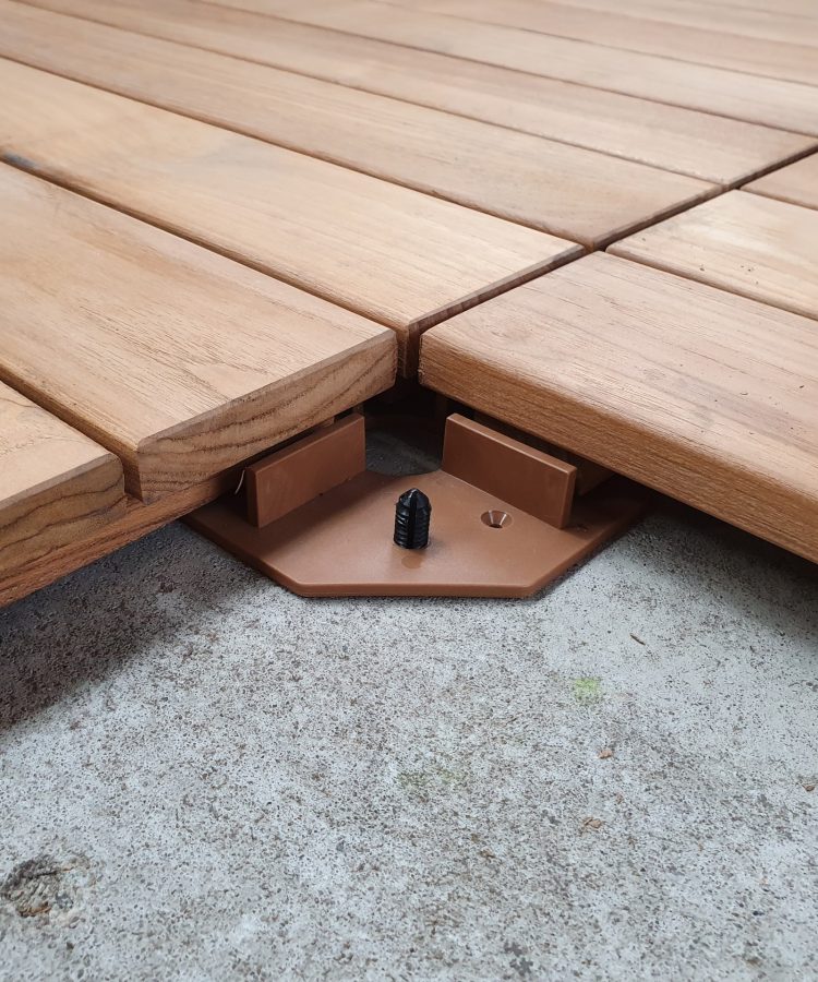 Teak elements 95mm with connection