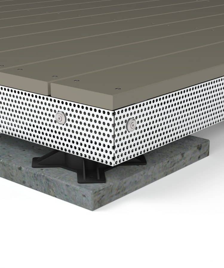 Parement en aluminium pour terrasse
