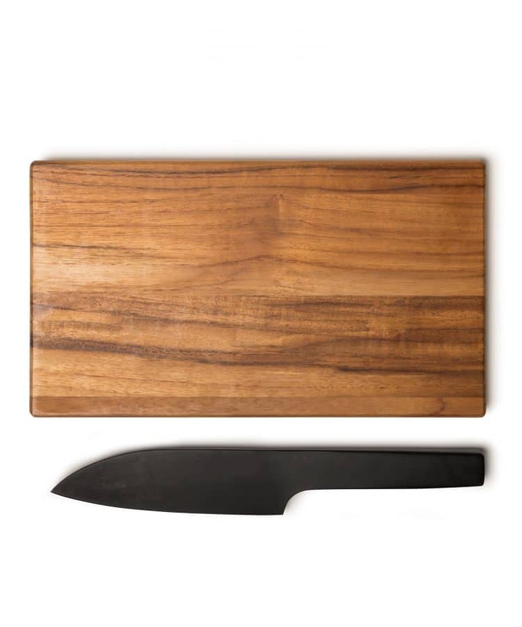 Teak cutting board N102 knife
