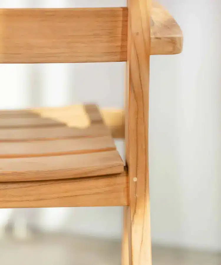 Garden chair teak with armrests FSC 100%