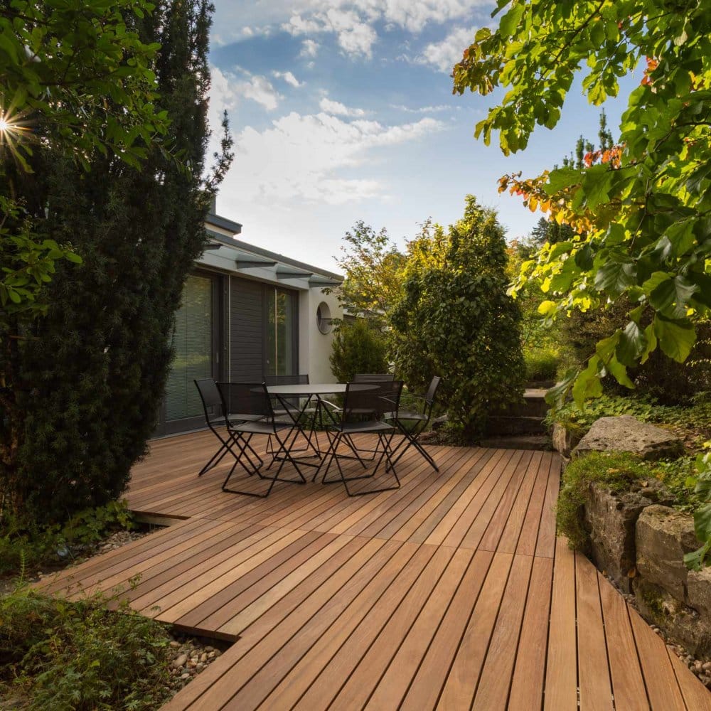 Tropical wood decking boards FSC