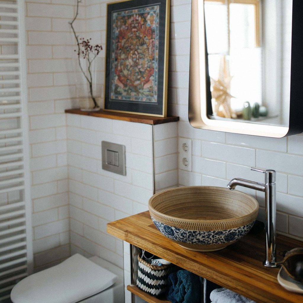 Teak washbasin 40mm