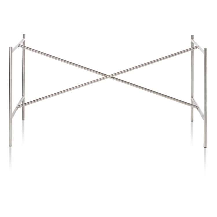 Eiermann Estructura de mesa con frente de acero inoxidable.