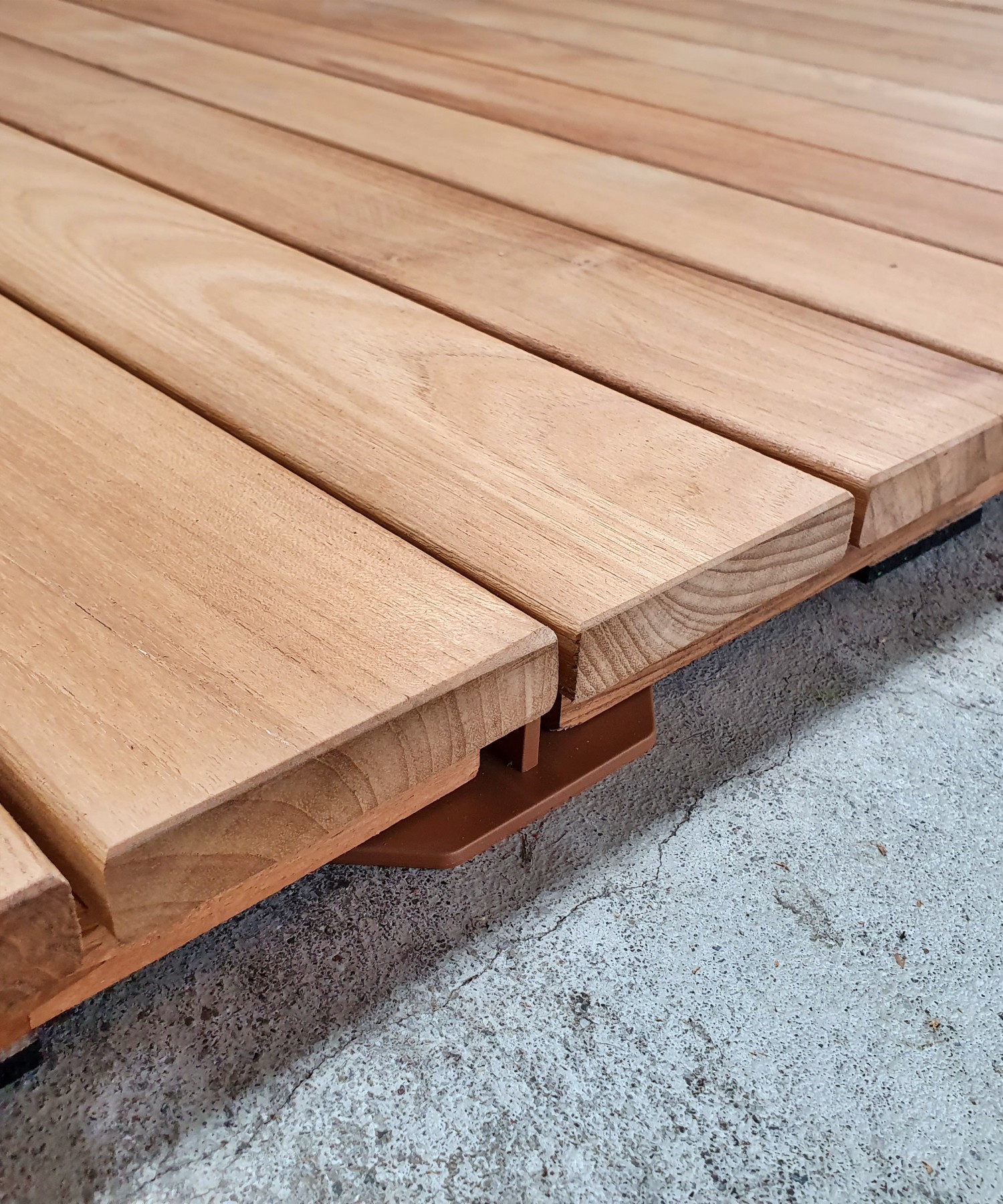 Voornaamwoord Iedereen Voorlopige Houten terraselementen van teakhouten planken, 125 mm breed, FSC® 100%