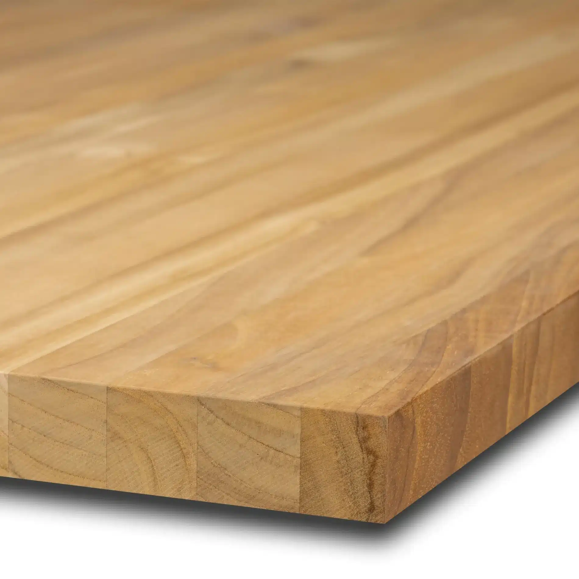 Conjunto de mesa y banco a medida con tableros de madera maciza