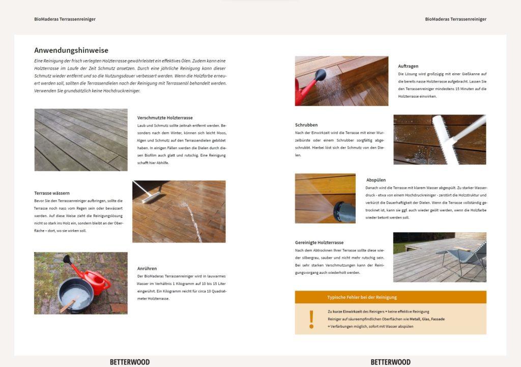 patio cleaner BioMaderas Application Notes: