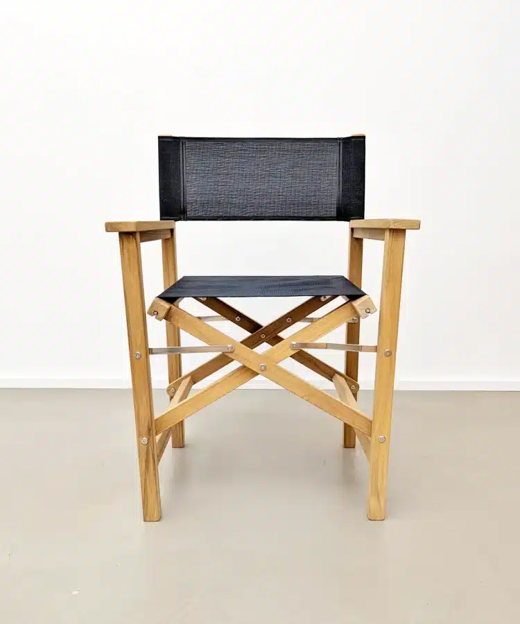 Teak chair folding chair textile